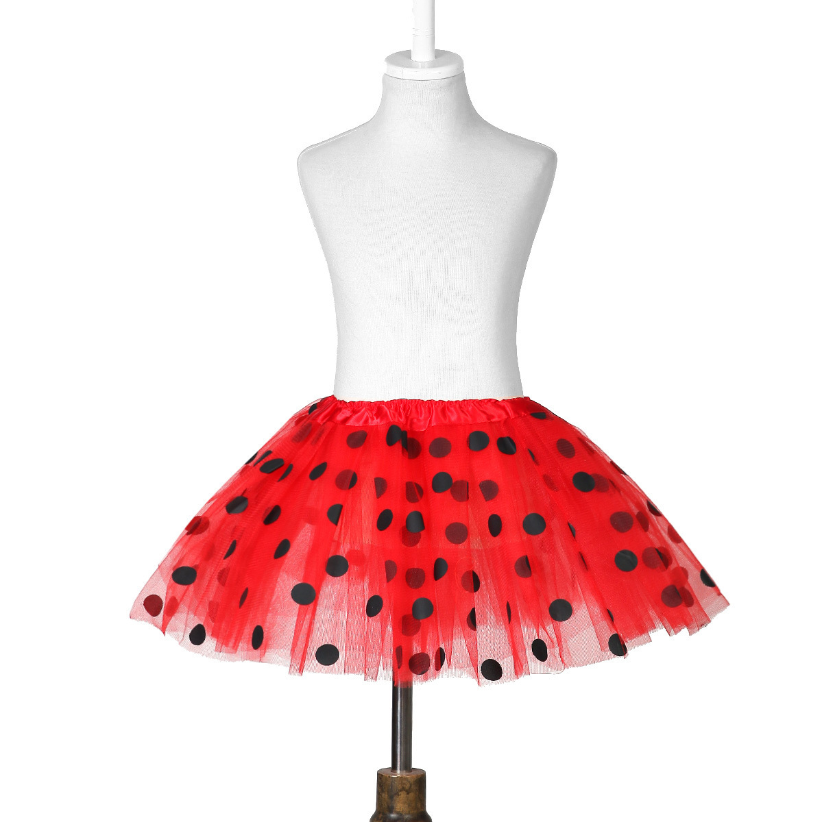 Children's tutu skirt Princess offset gauze skirt three layers 6 pieces half skirt tutu gauze skirt children's skirt Item Picture