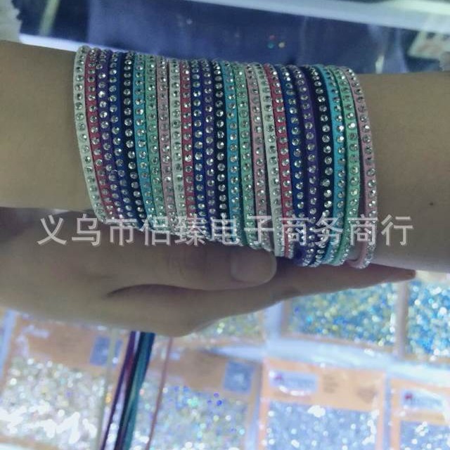 批发2.6mm韩国绒烫钻 金银 DIY饰品配件绳子单排钻线带 服装辅料