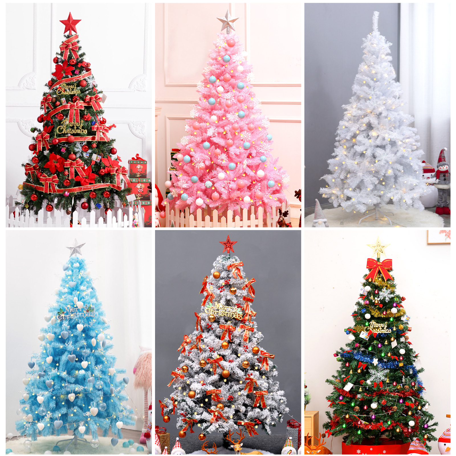 Christmas Tree Package 1.2/1.5/1.8M Home Crypto Luminous Large Christmas Tree Decoration Set details Picture