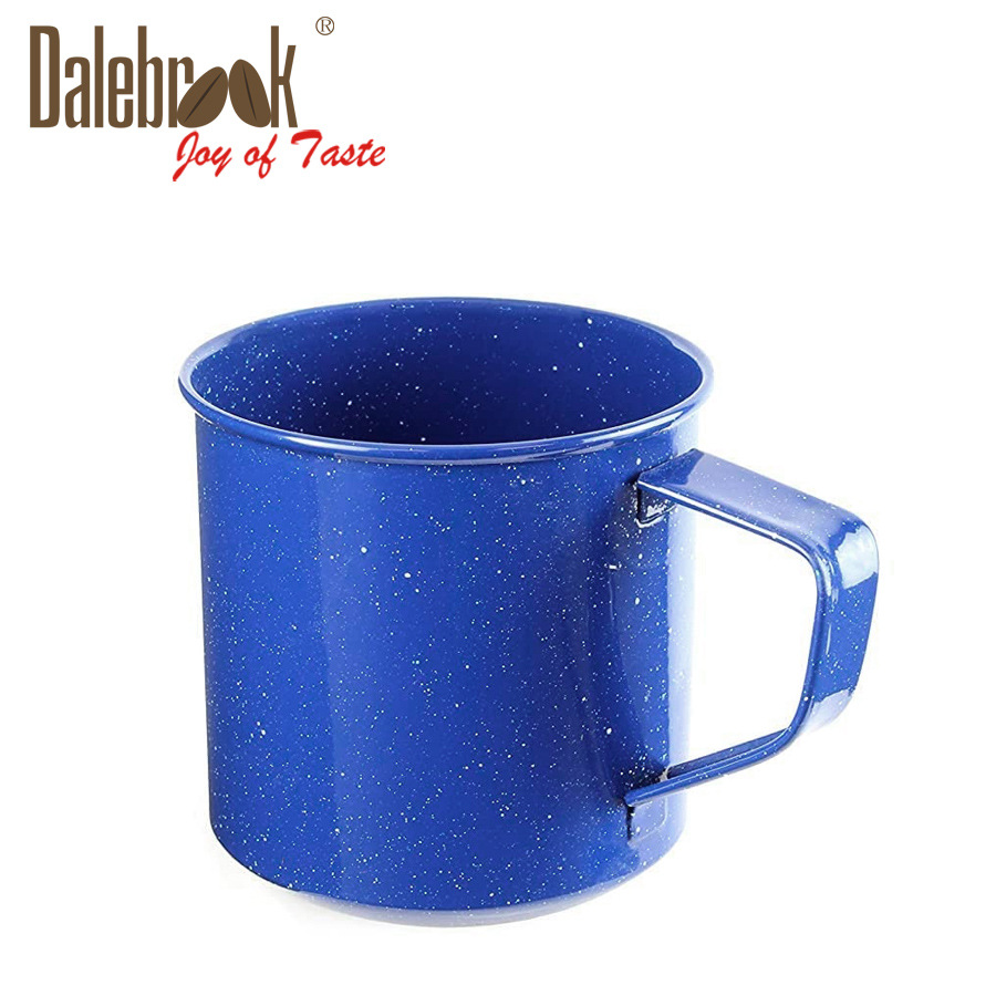 Dalebrook户外野营水杯 搪瓷杯 儿童家用口杯马克杯卷边杯加厚杯子