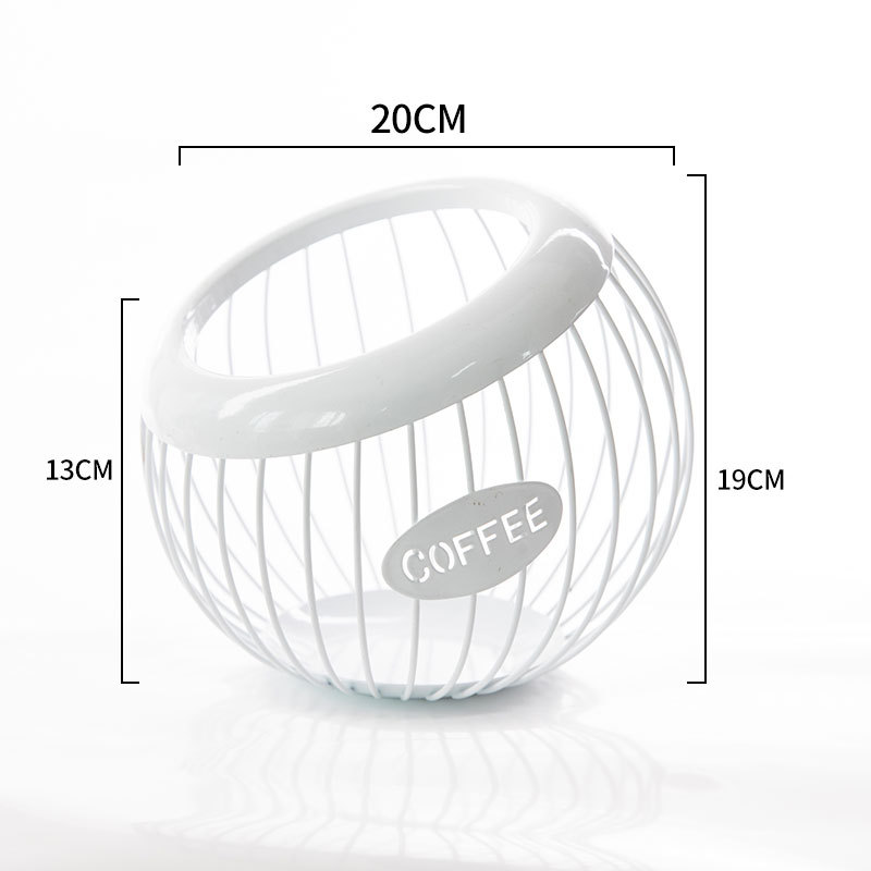 Creative European-style irregular-shaped fruit and vegetable baskets, ironwork coffee capsule storage racks, dried fruit and vegetable storage racks, slanted baskets Specification image