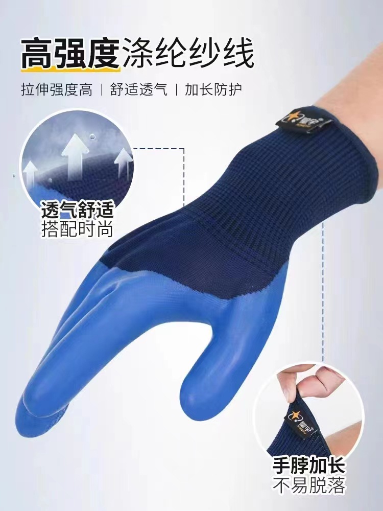 12 pairs of Xingyu labor protection gloves, Unaibao A698 wear-resistant and anti-slip latex embossed protective construction site gloves Application Scenario