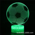 跨境专供足球队标系列3D台灯LED七彩触摸遥控小夜灯USB创意礼品灯