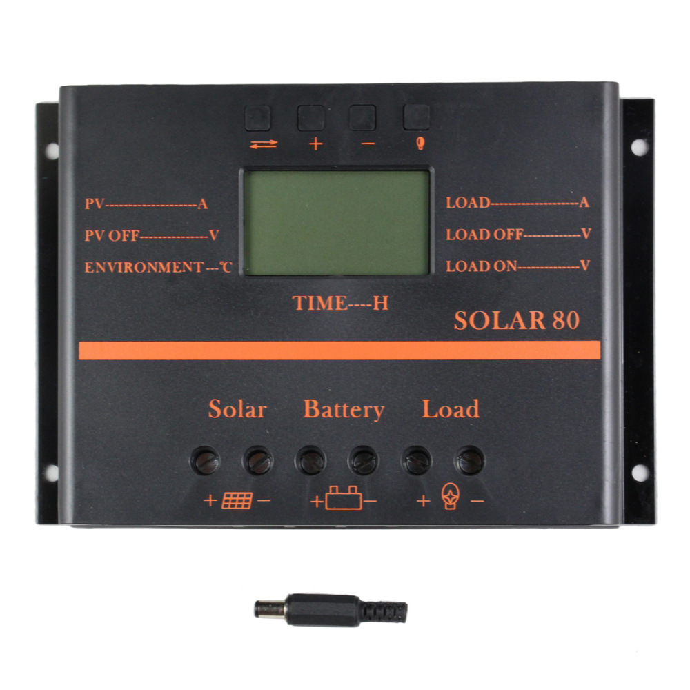 Foreign trade photovoltaic power generation solar controller PWM 12V24V80A solar power controller details Picture