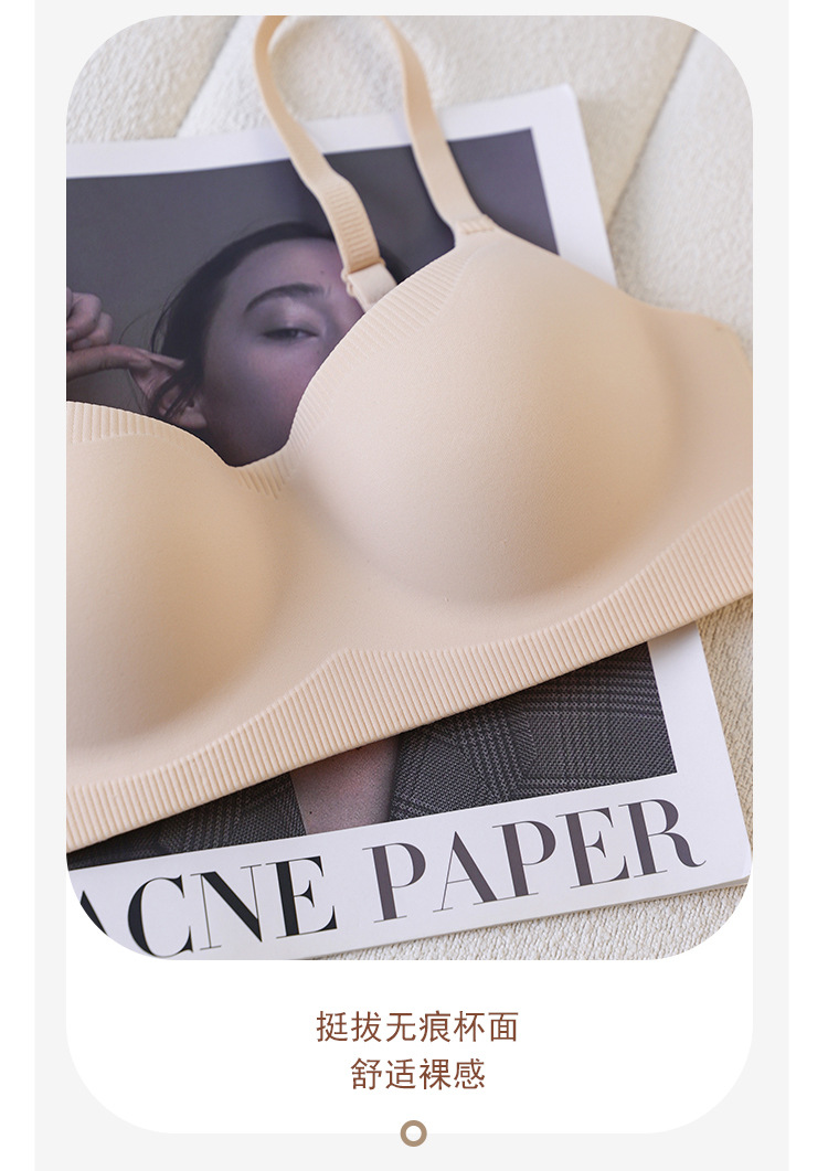 Seamless lingerie for women, small breasts gather together, no steel rings, comfortable and skin-friendly, soft support bra, thin lingerie for women pic 19