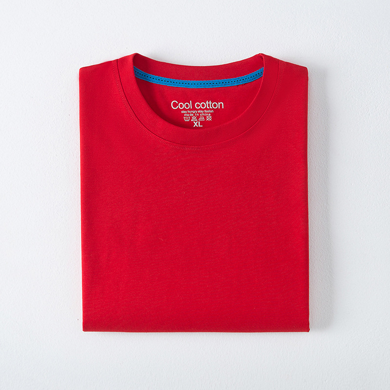 Summer round-neck short-sleeved T-shirt advertising shirt, men's team work uniform, casual quick-drying cultural shirt, custom-made and printed logo Specification image