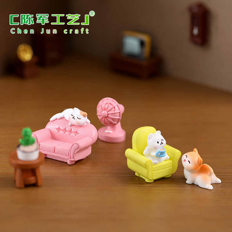 New DIY micro-landscape decoration accessories for cats' daily life, resin small ornaments for cats' daily life details Picture