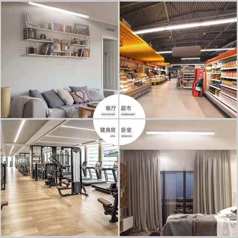 1LED long strip light, household fluorescent lamp, three-proof purification lamp, excessive strip-shaped energy-saving ceiling light strip, integrated lamp tube details Picture