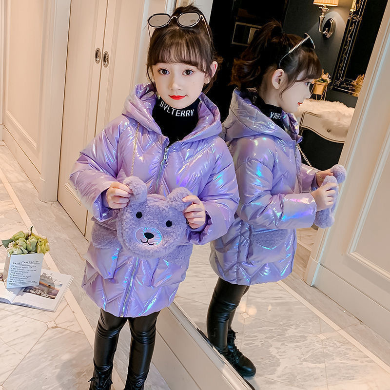 Girls' Cotton-Padded 2023 New Winter Clothing Foreign Style Children's Cotton-Padded Coat Thickened Warm Down Padded Jacket Winter Tide Item Picture