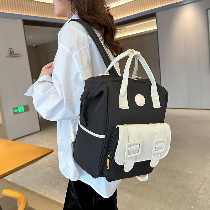 New Mommy Bag Multi-Functional Back High Sense Backpack Mother Mother Crossbody Bag Cross-Border Spot Female details Picture