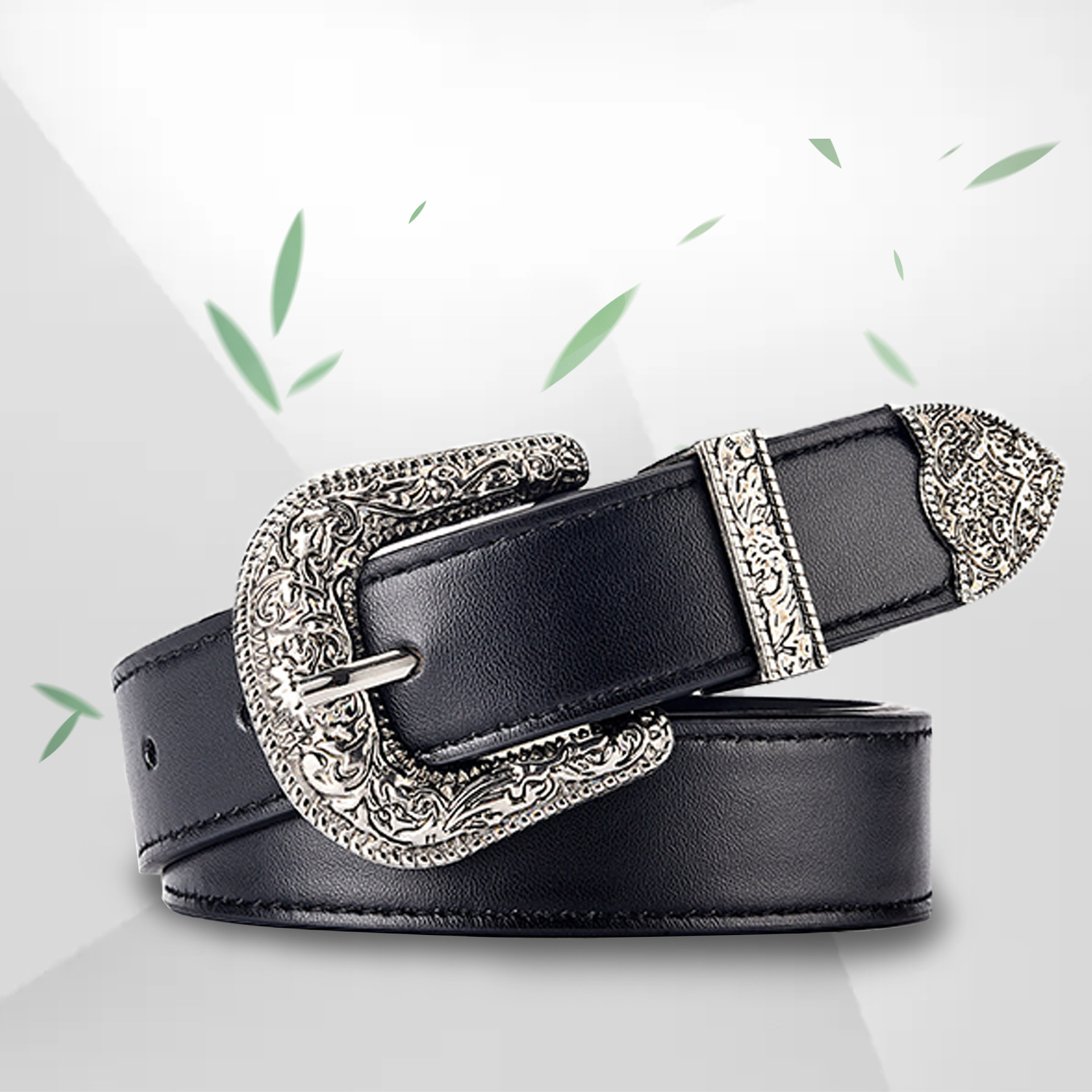 裤带男士/磁扣配件/折叠皮带扣/男士潮流腰带/皮带自动扣头产品图