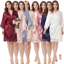 Lace dressing gown Lace dressing gown matte monochrome lace dressing gown Bridesmaid dressing gown A900A size all