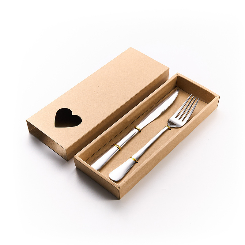 Island Strange Stainless Steel Knife And Fork Commercial Hotel Restaurant Western Food Knife And Fork Portable Gift Box Thickened Knife And Fork Two Sets Wholesale Application Scenario