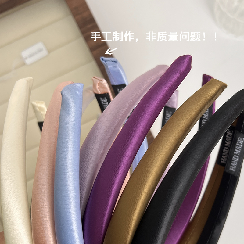 French Fine Hair Band Gentle White Girl Super Fairy Luster Basic Pressure Hair Face Band Temperament Hair Clip details Picture
