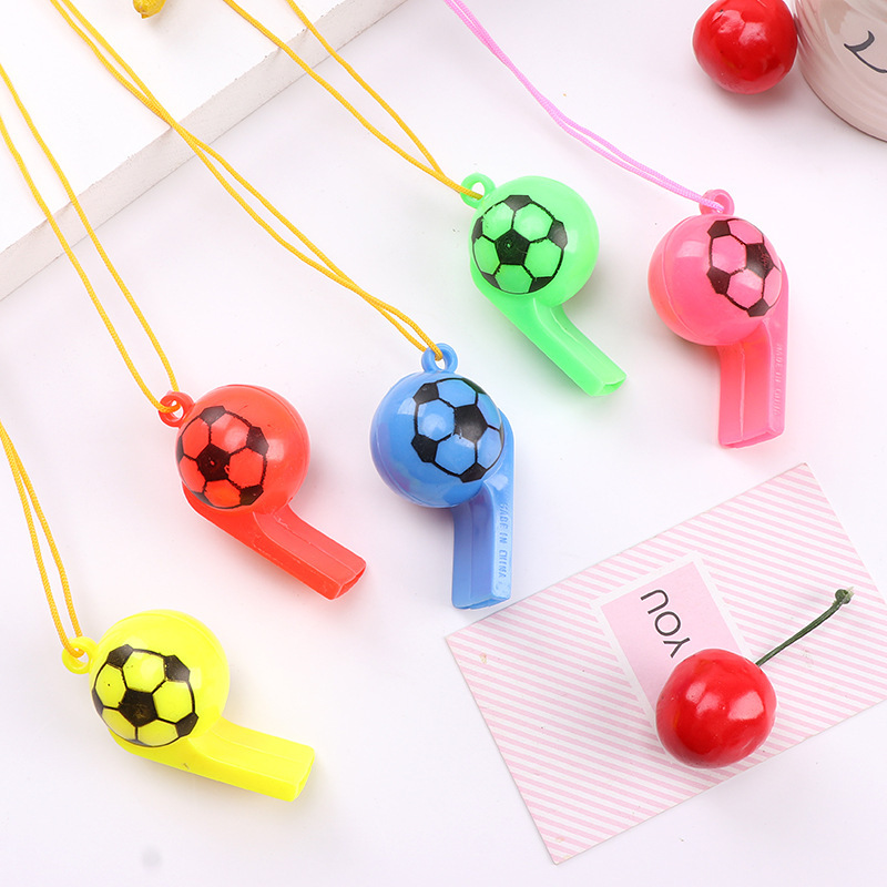 World Cup football whistle, plastic smiling whistle, referee whistle, children's gifts, cheering props, street stall toys details Picture