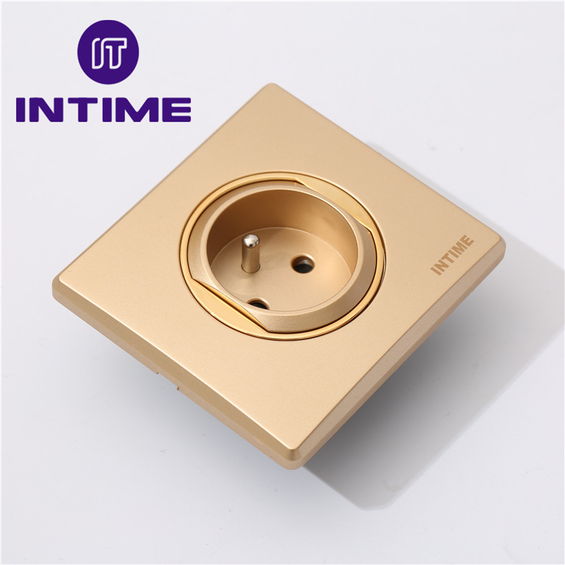 家装批发法标插座法式两孔一位插座16A插座外贸批发