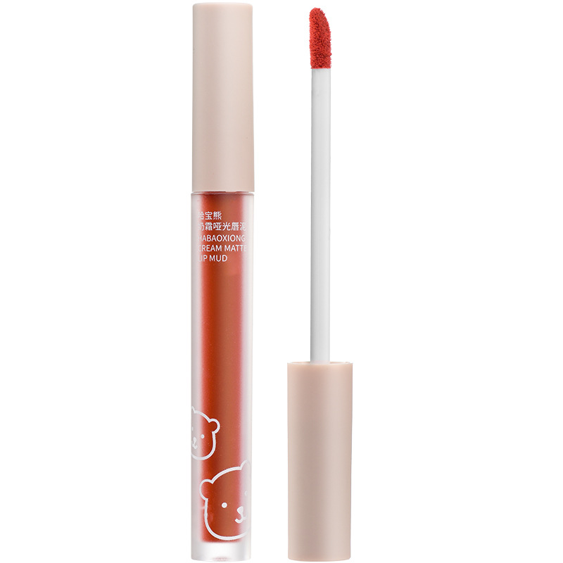 Habao Bear Milk Cream matte Lip Gloss, affordable domestic lip mud, student bestseller Velvet non-fading lipstick wholesale Item Picture