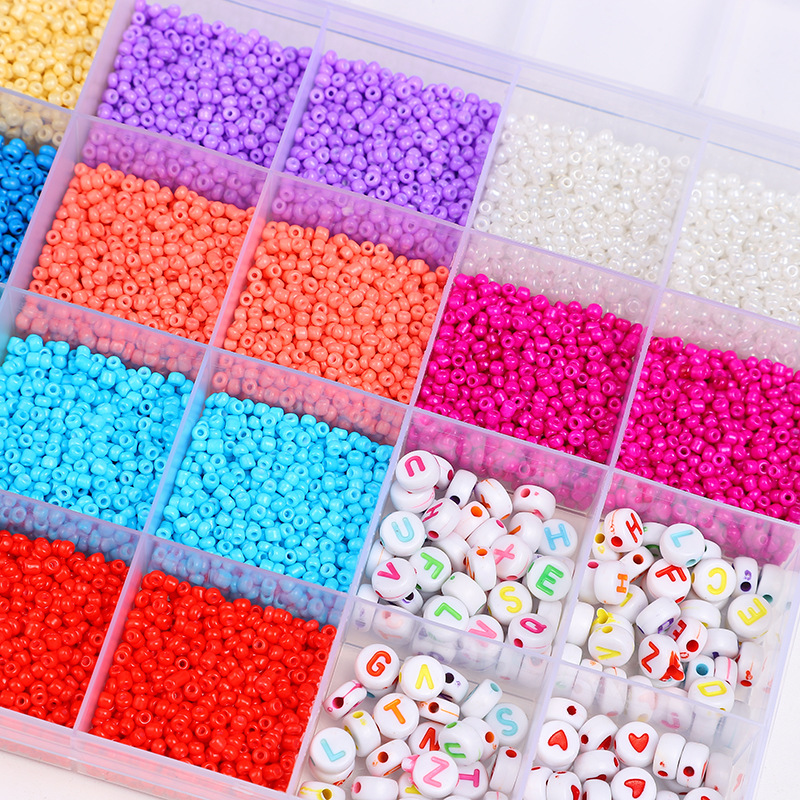 Foreign Trade Cross-Border 32 Gram Bead Box Children's Toys Handmade Diy Beaded Necklace Bracelet Jewelry details Picture