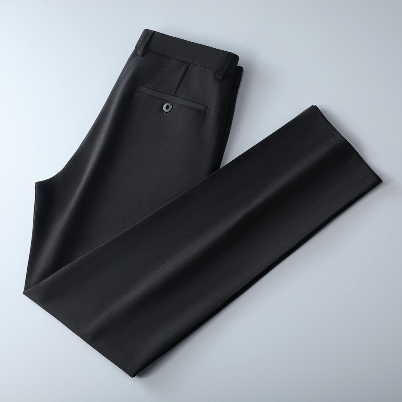 Pantalones hombre 9 puntos slim fit negocios vestido formal pantalones casuales pies pequeños otoño premium sensación de caída traje pantalón pantalón largo Specification image