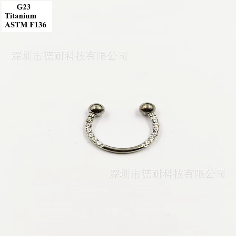 حلقة الأنف G23 من سبائك التيتانيوم details Picture
