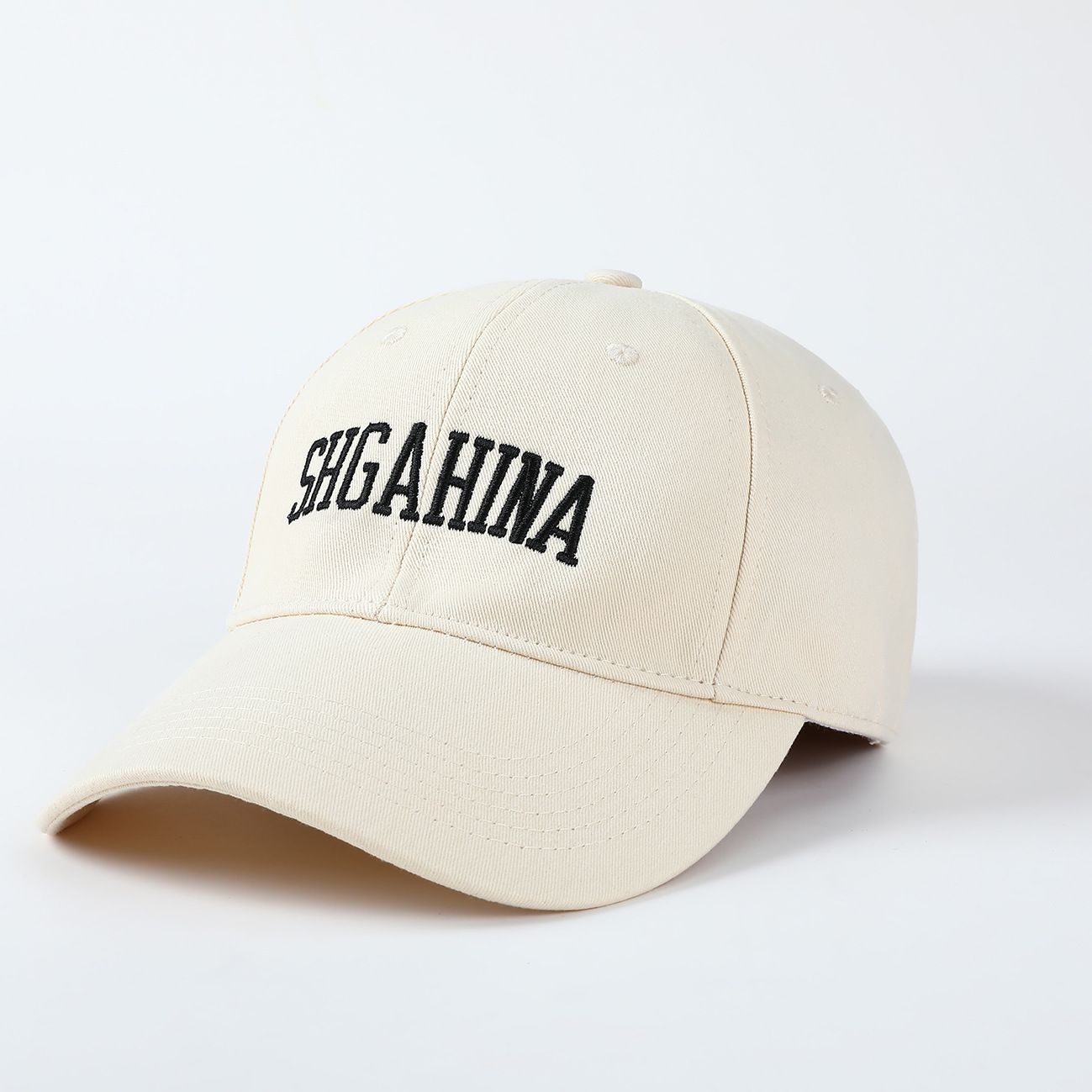 Cotton Baseball Cap With Wide Brim To Show The Face Small Cap Korean Version Hat Embroidery Heavy Wash Cotton Sun Protection Breathable Specification drawing
