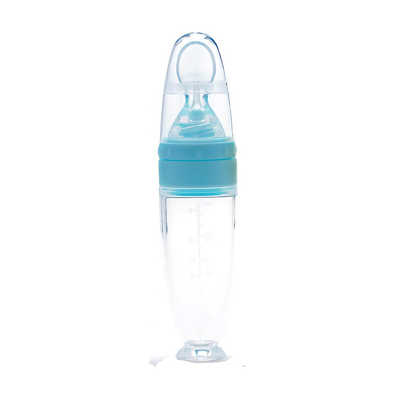 New baby and maternity products: Baby squeezing rice porridge bottle, rice porridge spoon, complementary food feeder, food-grade silicone soft head Item Picture