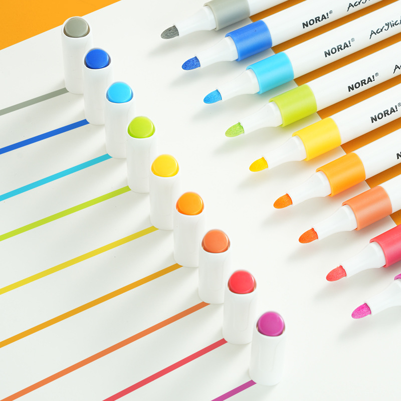 Noya Acrylic Marker Pen Color Box Set for students and children's art drawing watercolor pen set DIY Acrylic pen wholesale Specification image