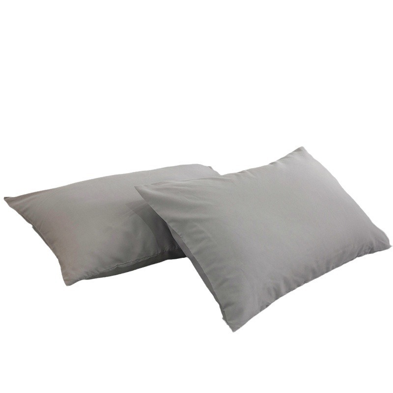 Japanese Non-Printing Style Sub-Stripe Washed Wool Pillowcase A Pair Of Single Solid Color Chemical Fiber Pillow Pillow Core Cover Good Products Item Picture