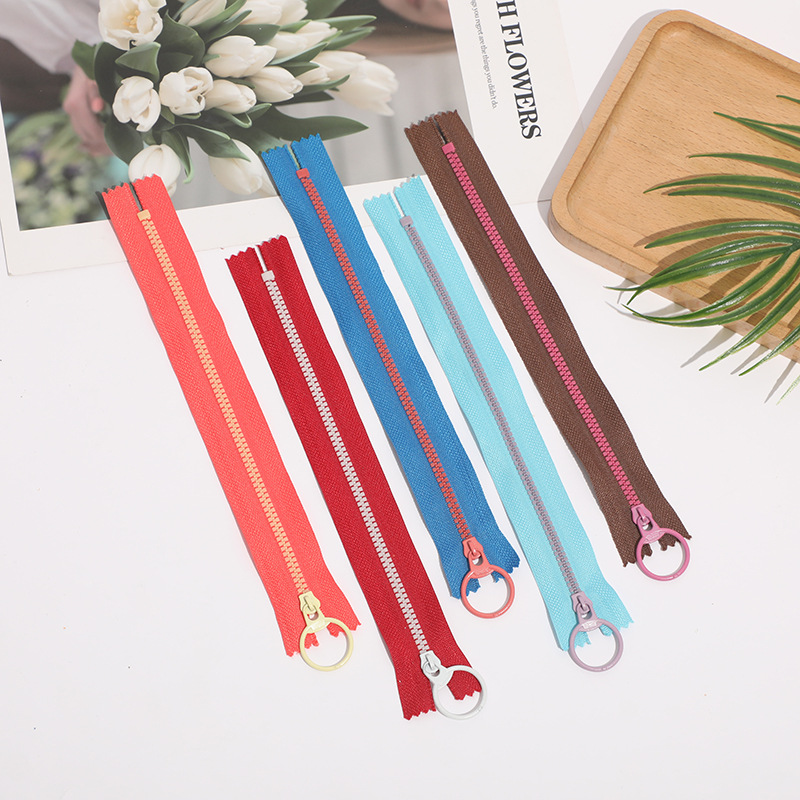Manufacturers Spot No. 3 Color Contrast Resin Zipper Diy Bag Clothing Closed Zipper To Support Cross-Border Mixed Color Packaging details Picture