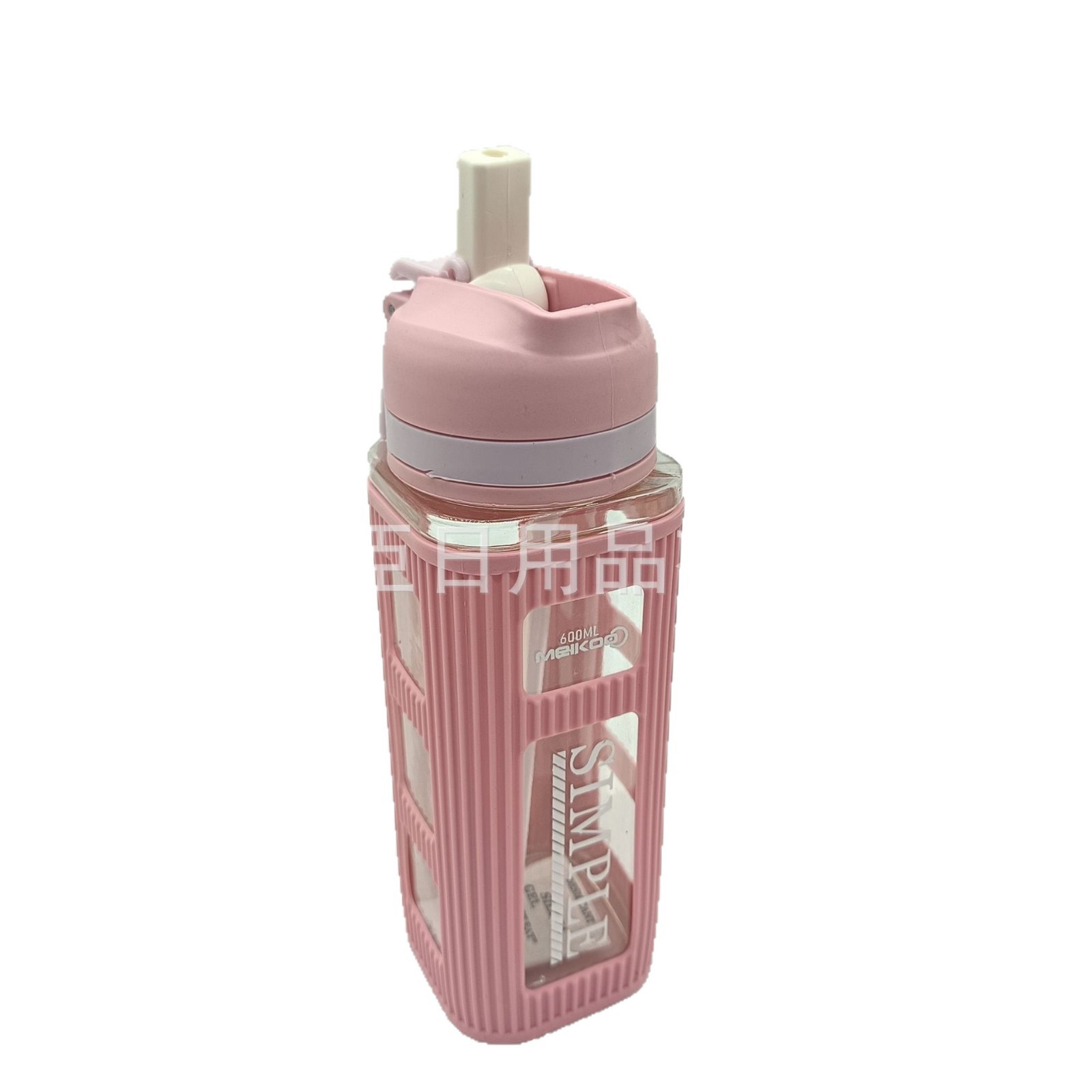 Creative export water cups, folding straw LIDS, hand-held square water cups, men's and women's outdoor sports water bottles, student space cups Item Picture