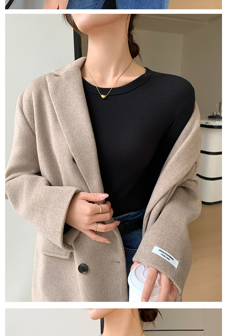 K1208螺纹正肩圆领打底衫女秋冬长袖内搭T恤修身显瘦百搭针织上衣详情21