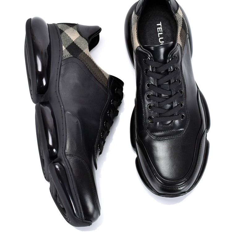 High end moda primavera/otoño nuevo airpad suela suela casual hombre capa de punta piel de vacuno con cordones sneakers Specification image