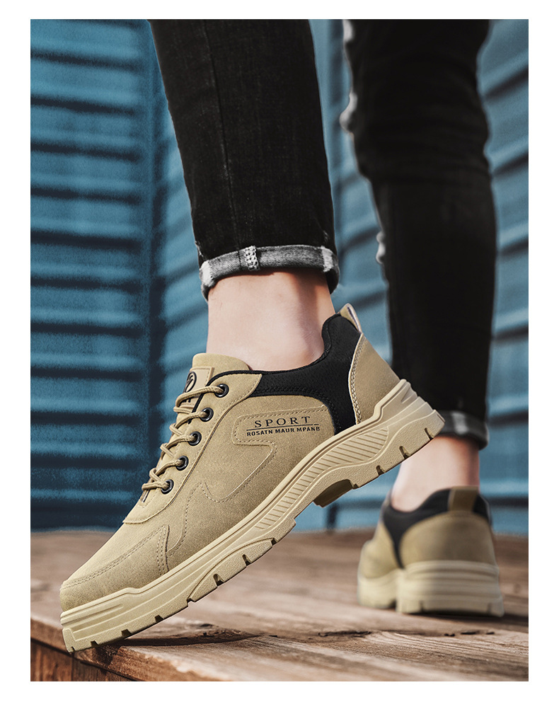 男鞋春季工地干活防滑耐磨百搭鞋子男休闲运动劳保鞋工装橡胶鞋底详情10