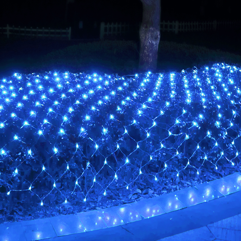 LED fishing net lights, colored lights, flashing lights, string lights, starry sky outdoor solar Christmas atmosphere lights, scene arrangement and decoration Item Picture