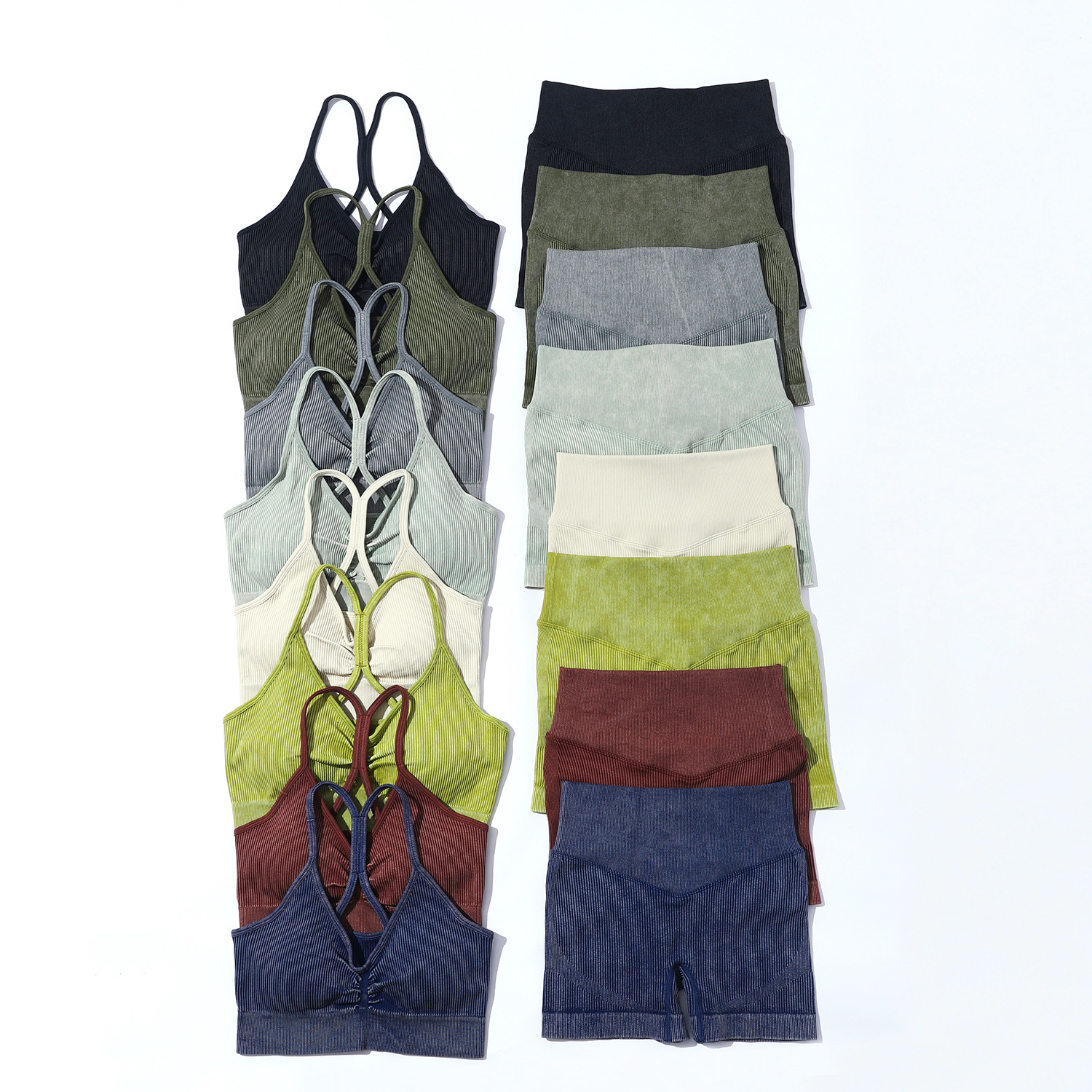 Factory stock: INS cross-border new sand-washed seamless yoga wear, women's long-sleeved sports and fitness wear, high-waisted hip-lifting pants Application Scenario