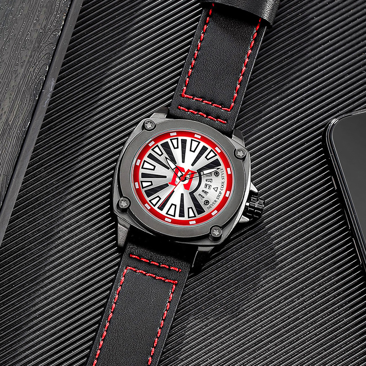 TOMI-NS trendy watches for men, students, fashionable and trendy men's watches, simple leather strap hands, calendar quartz watches for men Application Scenario