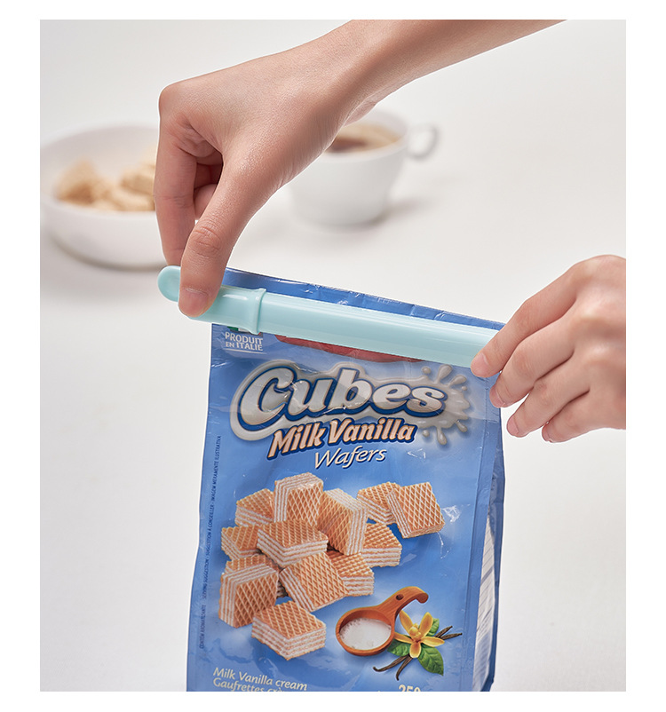 NSH 塑料密封夹带吸盘收纳底座食品保鲜零食封口夹子茶叶袋保鲜夹详情9