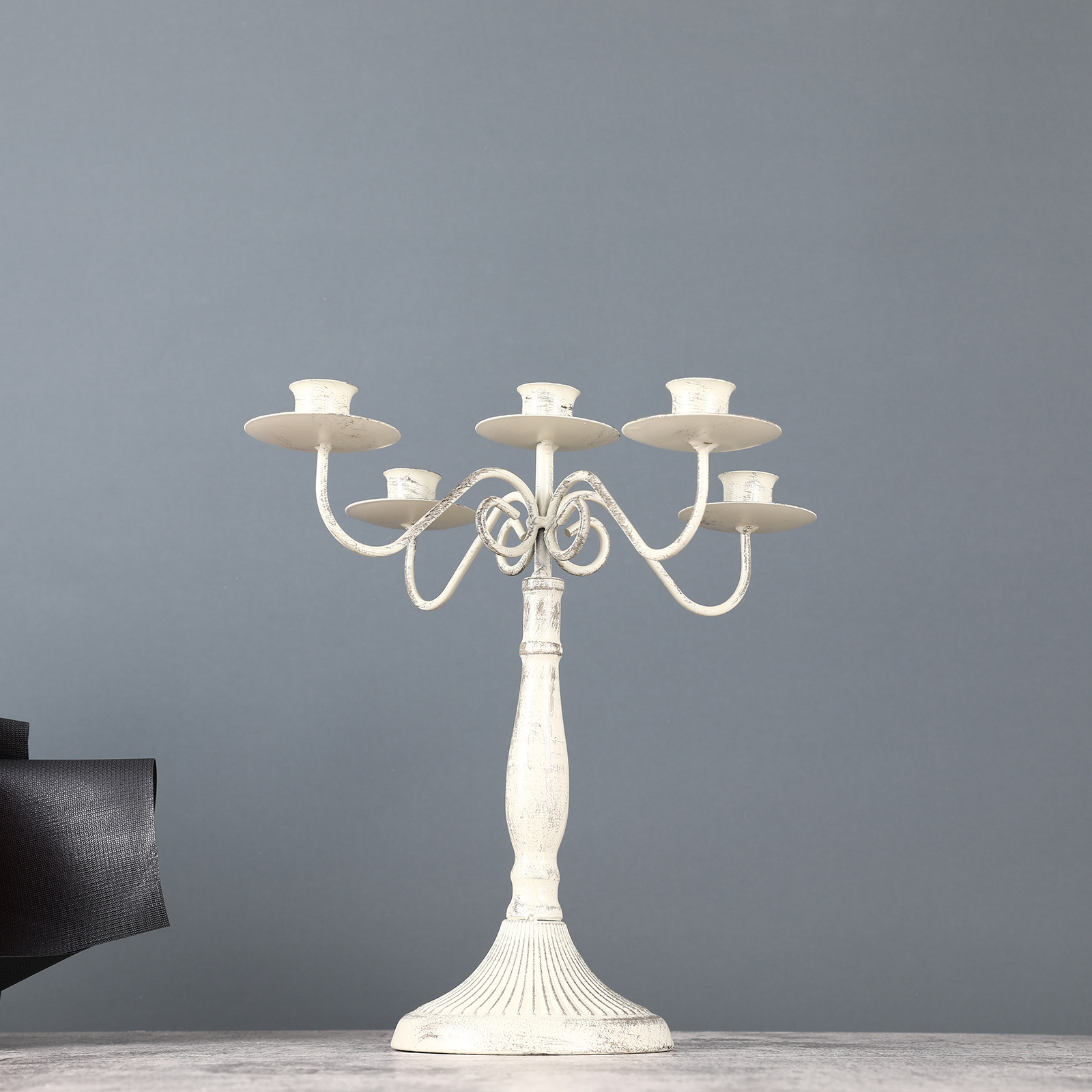 European Vintage Candlestick Table Decoration Romantic Candlelight Dinner Shooting Props Western Food Nordic Candle Table Decoration Specification drawing