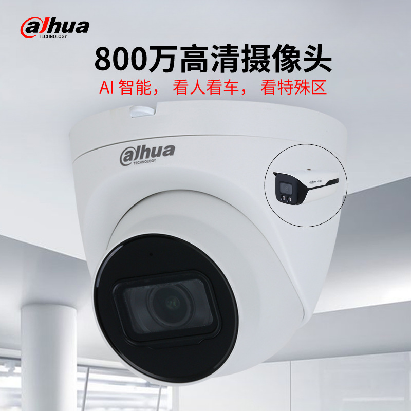 Dahua 8 million office commercial surveillance camera system project digital POE intelligent HDW4843