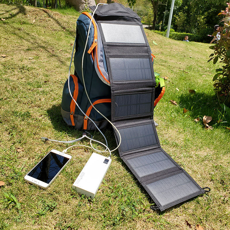 20W Monocrystalline Silicon Solar Panel Folding Pack Outdoor Portable Mobile Phone Charging Photovoltaic Panel Specification drawing