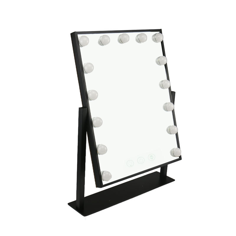 15-bulb Hollywood makeup mirror, USB-powered desktop makeup mirror, 360° adjustable makeup mirror Item Picture