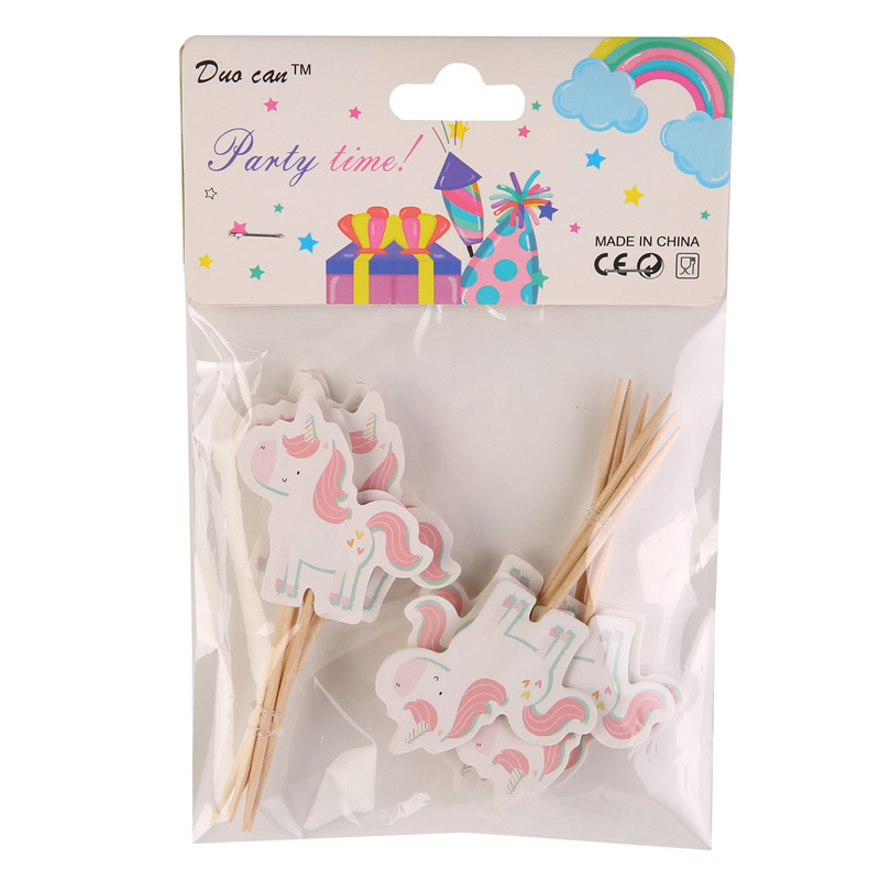 12 toothpick cake flags per card