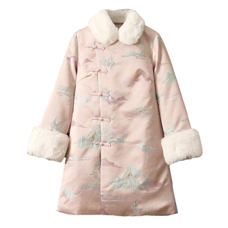 Winter Warm Improvement Cheongsam New Chinese Padded Padded Padded Padded Padded Padded Padded Padded Collar Women's Coat 230912 Item Picture