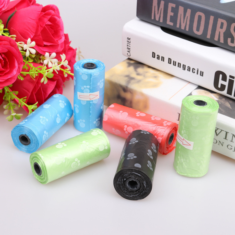 Pet garbage bags, dog poop bags, portable cleaning bags, cleaning and hygiene products, pet supplies, printed style