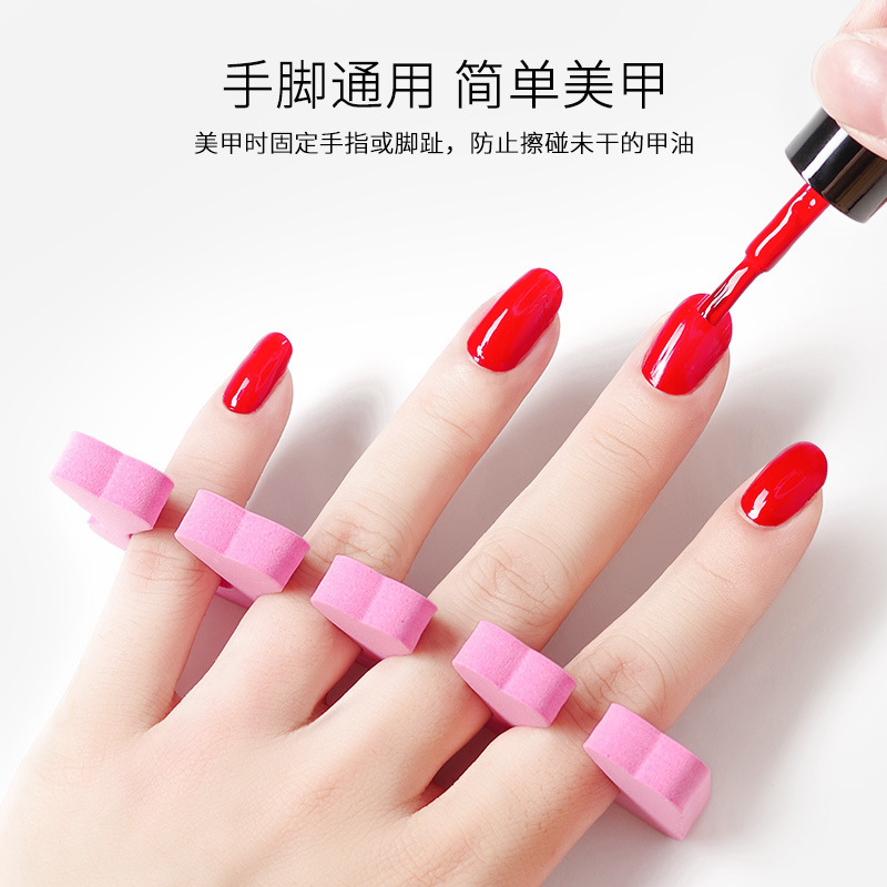 Eva Sponge Fingerparting Cotton Love Shaped Fingerparting Pink Fingerparting Cotton Toe Interconnector Nail Nail Fingerparting Item Picture