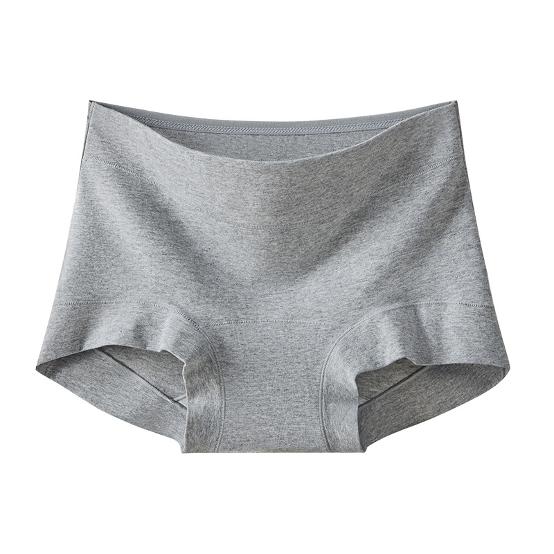 New women's four-corner underwear, pure cotton mid-waist, antibacterial, traceless, extended rib, anti-slip, large size, breathable, one-leg shorts Item Picture