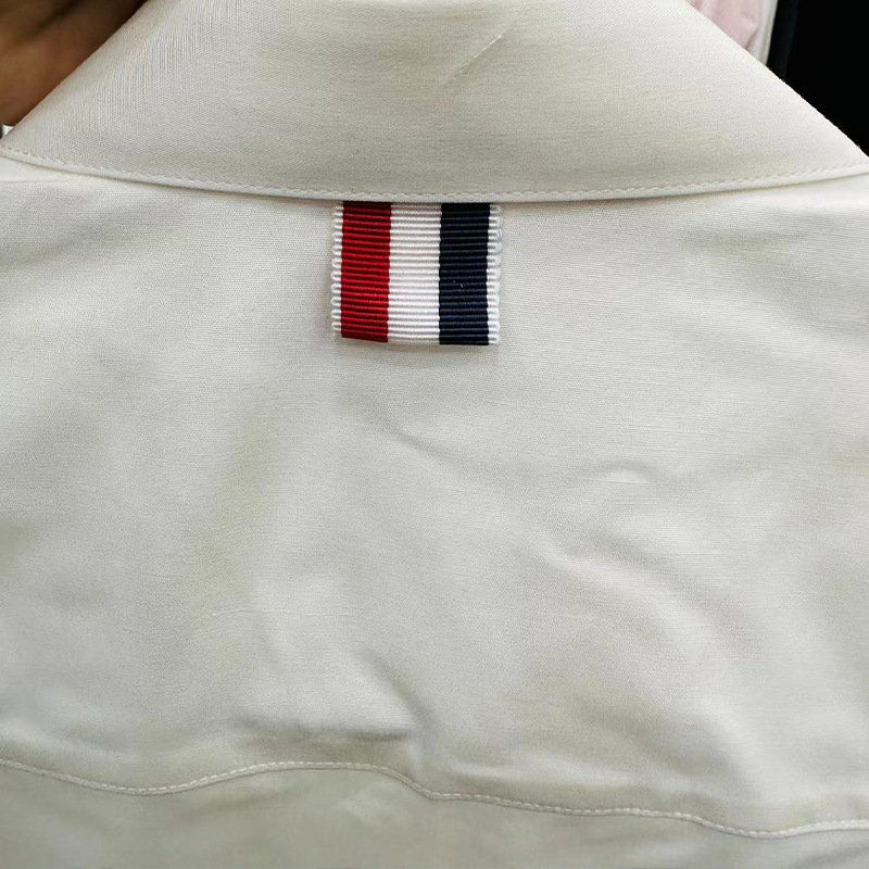 European Station embroidered shirt men's new no-iron webbing British style high-end workwear business short-sleeved shirt Specification image