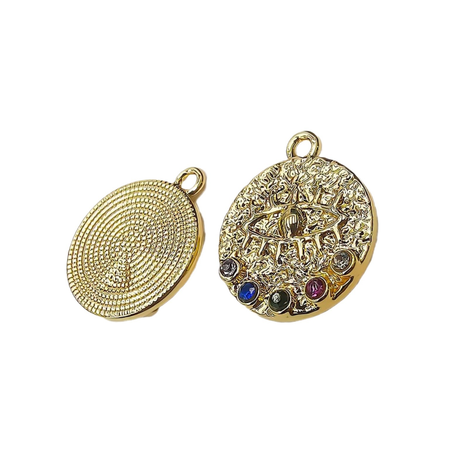 18*15Mm Europe And The United States Exaggerated Fashion Great Devil's Eye Color Dot Diamond Jewelry Pendant Diy Handmade Jewelry Item Picture