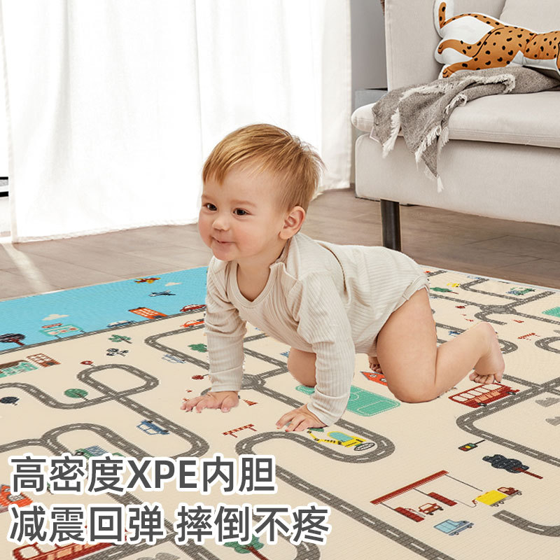 义乌洁太新款2公分加厚XPE儿童爬爬垫宝宝游戏垫爬行垫家用双面垫