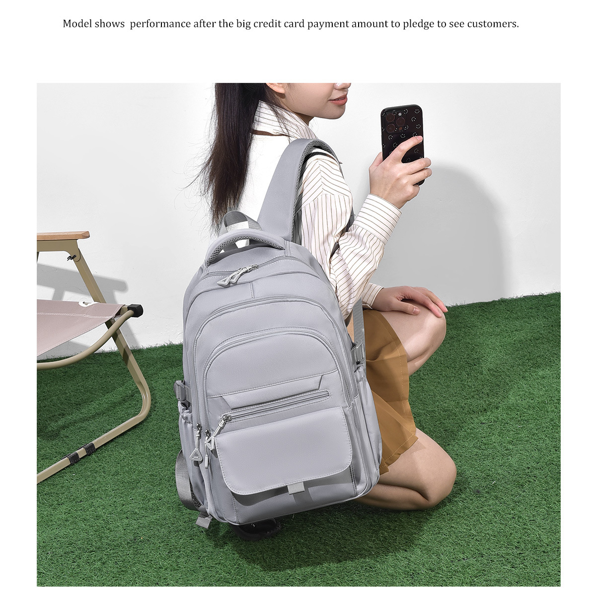 纯色百搭学生书包双肩包15.6寸牛津布初高中大学生背包休闲旅行包详情17